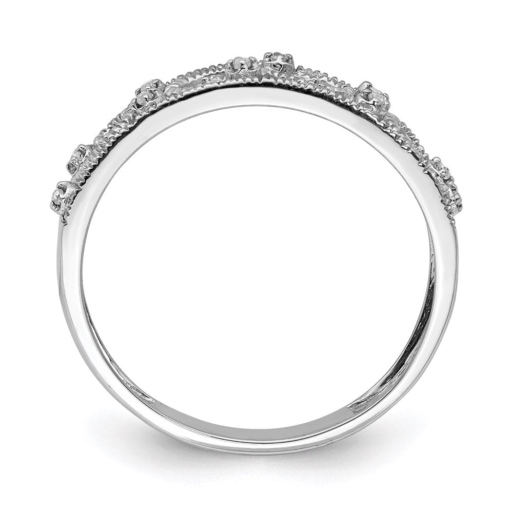 Sterlingsilber Rhodiniert Fantasie Diamant Ring