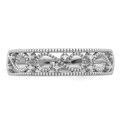 Sterlingsilber Rhodiniert Fantasie Diamant Ring
