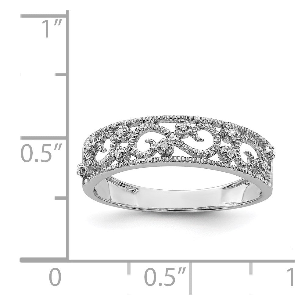 Sterlingsilber Rhodiniert Fantasie Diamant Ring