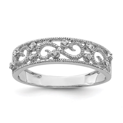 Sterlingsilber Rhodiniert Fantasie Diamant Ring
