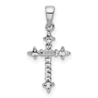 Sterlingsilber Rhodium Diamant Kreuz Anhänger