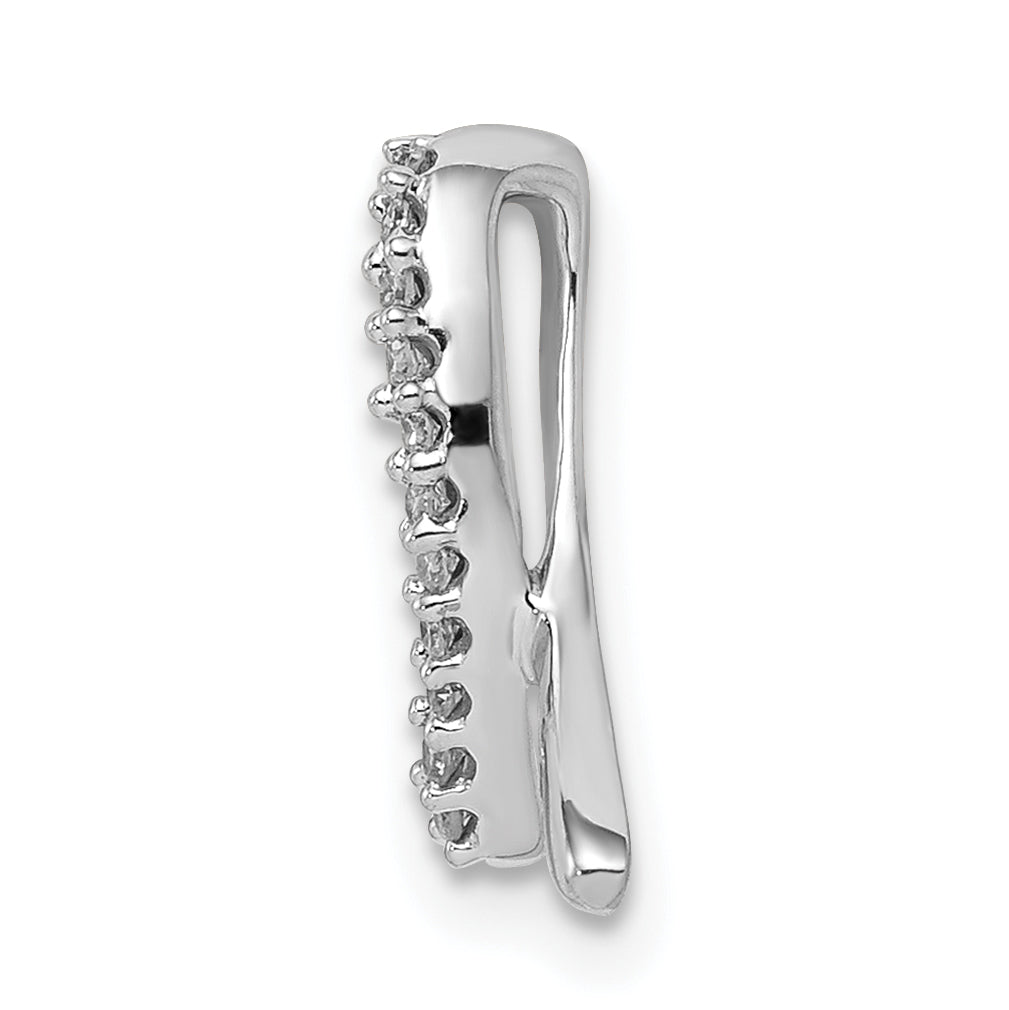 Sterlingsilber Rhodium Diamant. Bewusstsein Schleife Anhänger