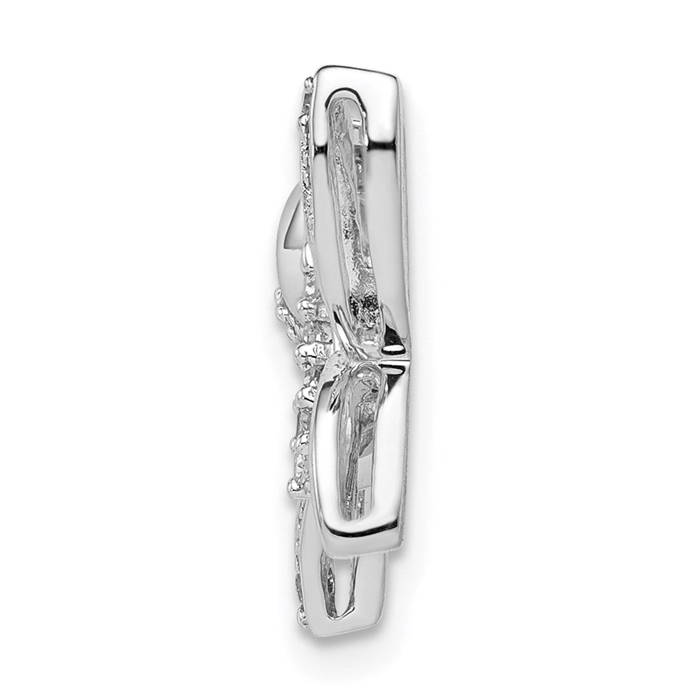Sterlingsilber Rhodium Diamant. Schmetterling Anhänger