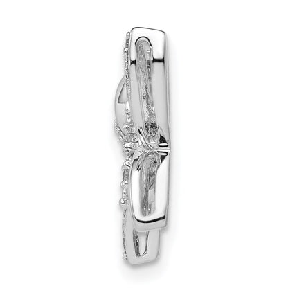 Sterlingsilber Rhodium Diamant. Schmetterling Anhänger