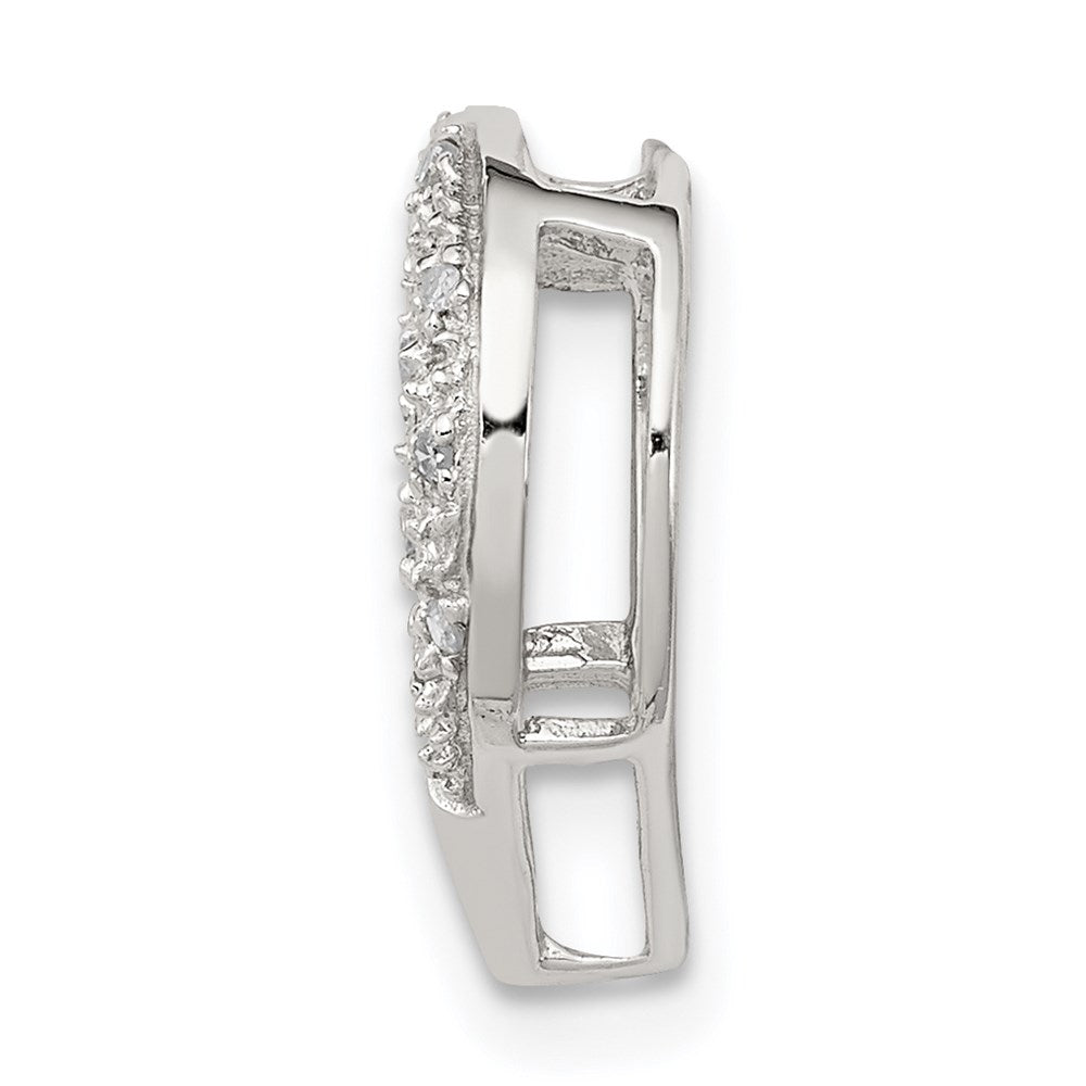 Sterlingsilber Rhodium Diamant Herz Kette Anhänger