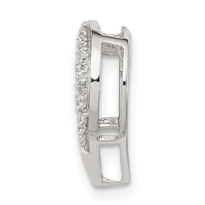 Sterlingsilber Rhodium Diamant Herz Kette Anhänger
