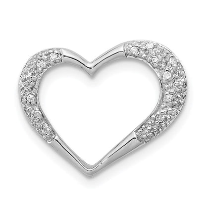 Sterlingsilber Rhodium Diamant Herz Kette Anhänger