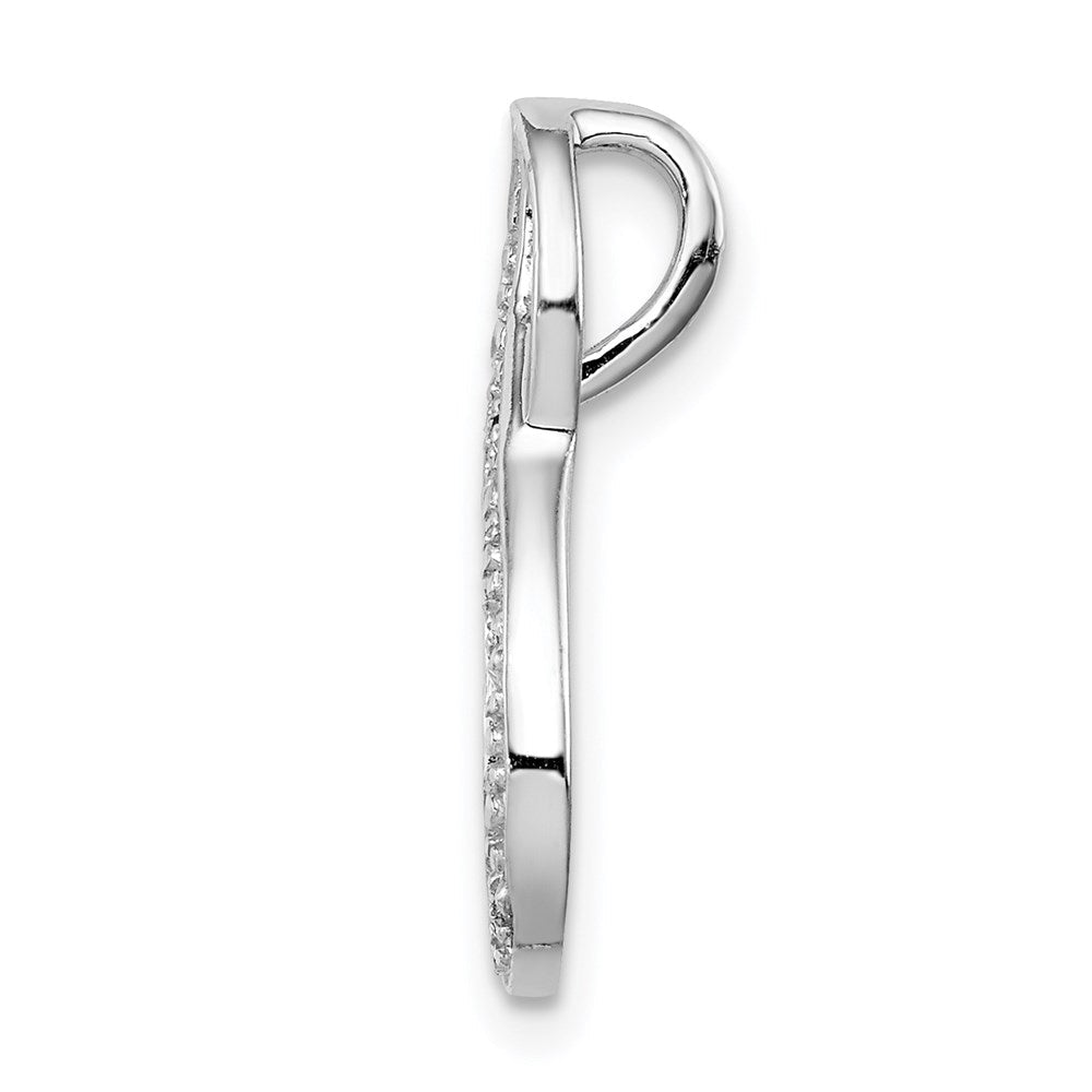 Sterlingsilber Rhodium Diamant Figure-8 Kette Anhänger