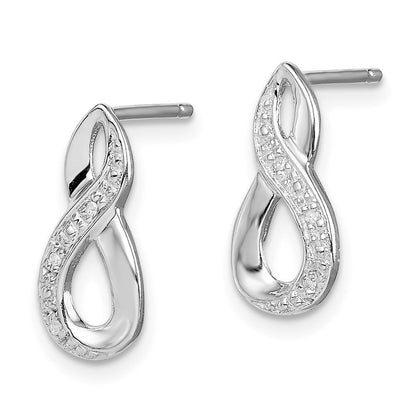 Sterlingsilber Rhodium Diamant Ohrstecker
