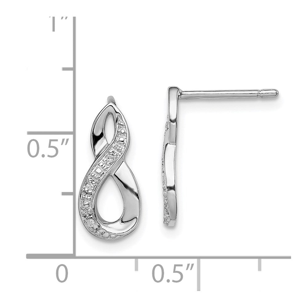 Sterlingsilber Rhodium Diamant Ohrstecker