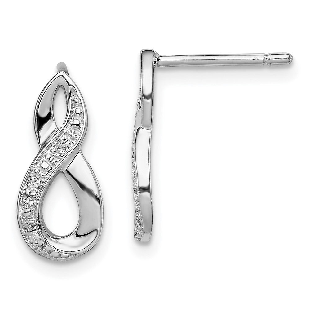 Sterlingsilber Rhodium Diamant Ohrstecker