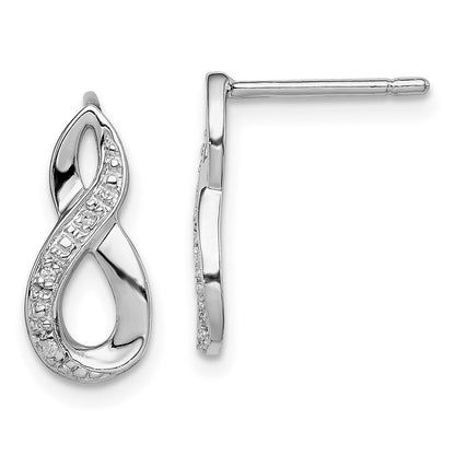 Sterlingsilber Rhodium Diamant Ohrstecker