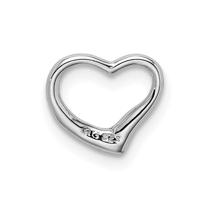 Sterlingsilber Rhodium Diamant Floating Herz Anhänger