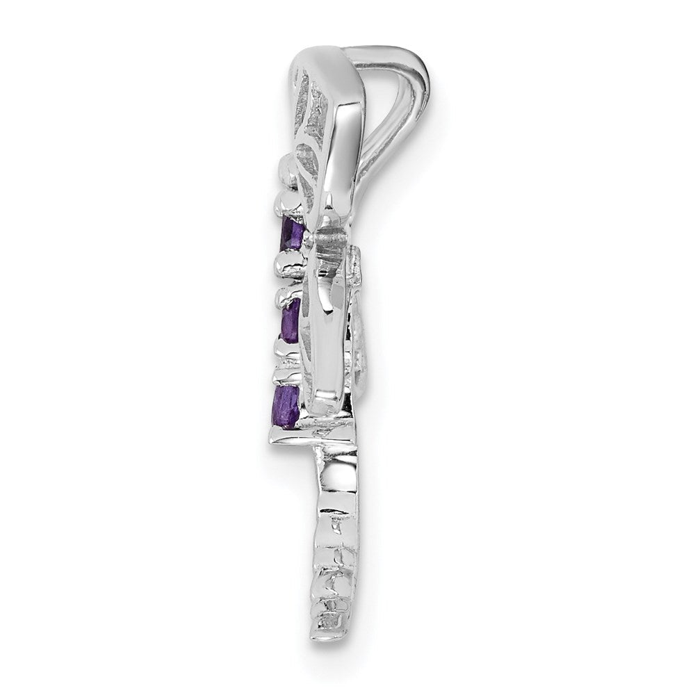 Sterlingsilber Rhodium Amethyst Libelle Anhänger