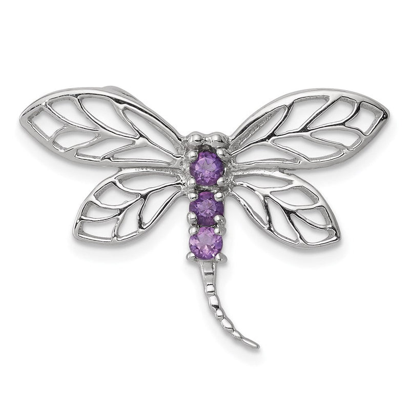 Sterlingsilber Rhodium Amethyst Libelle Anhänger