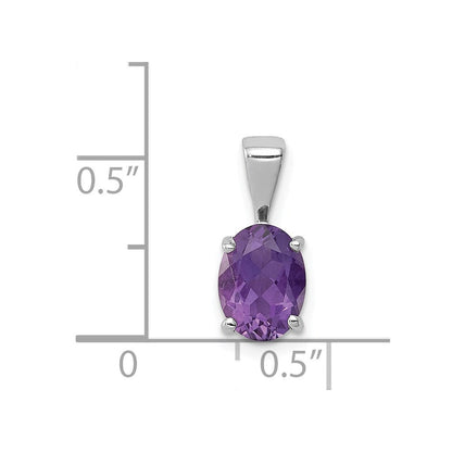Sterlingsilber Rhodiniert Amethyst Anhänger
