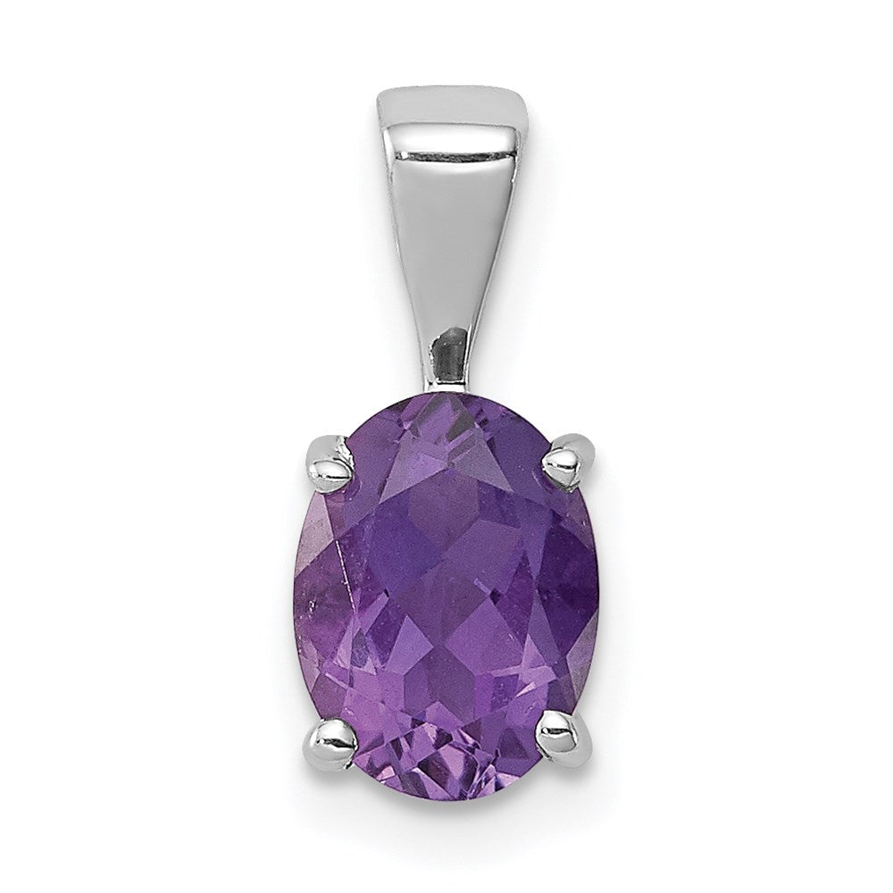 Sterlingsilber Rhodiniert Amethyst Anhänger