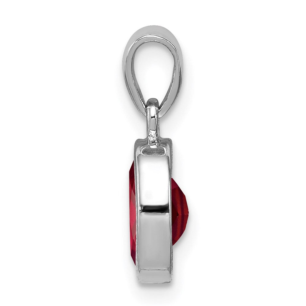 Sterlingsilber Rhodium Granat Anhänger