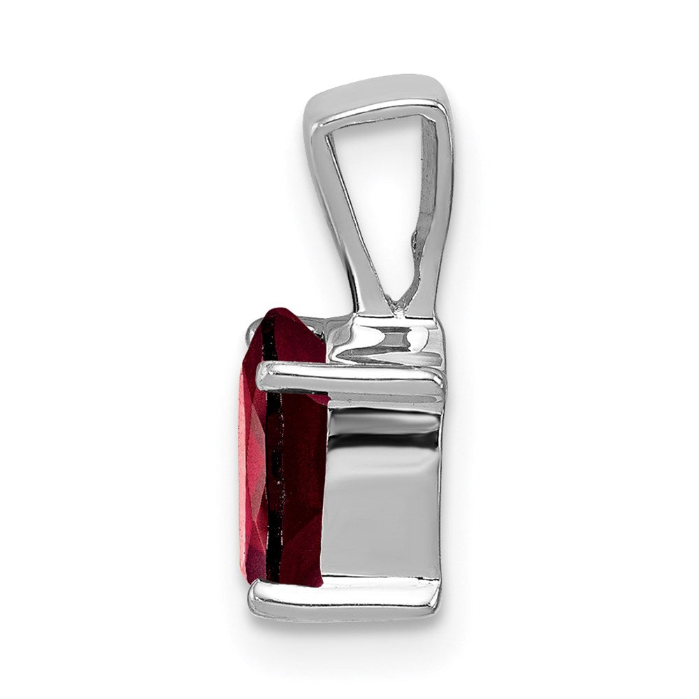 Sterlingsilber Rhodium Granat Anhänger