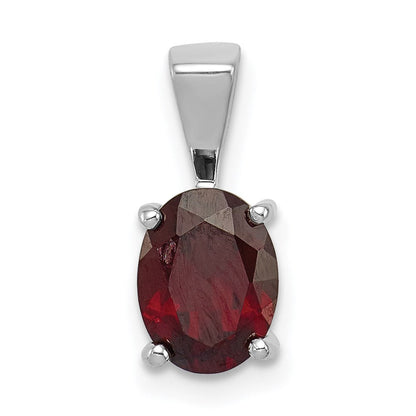 Sterlingsilber Rhodium Granat Anhänger
