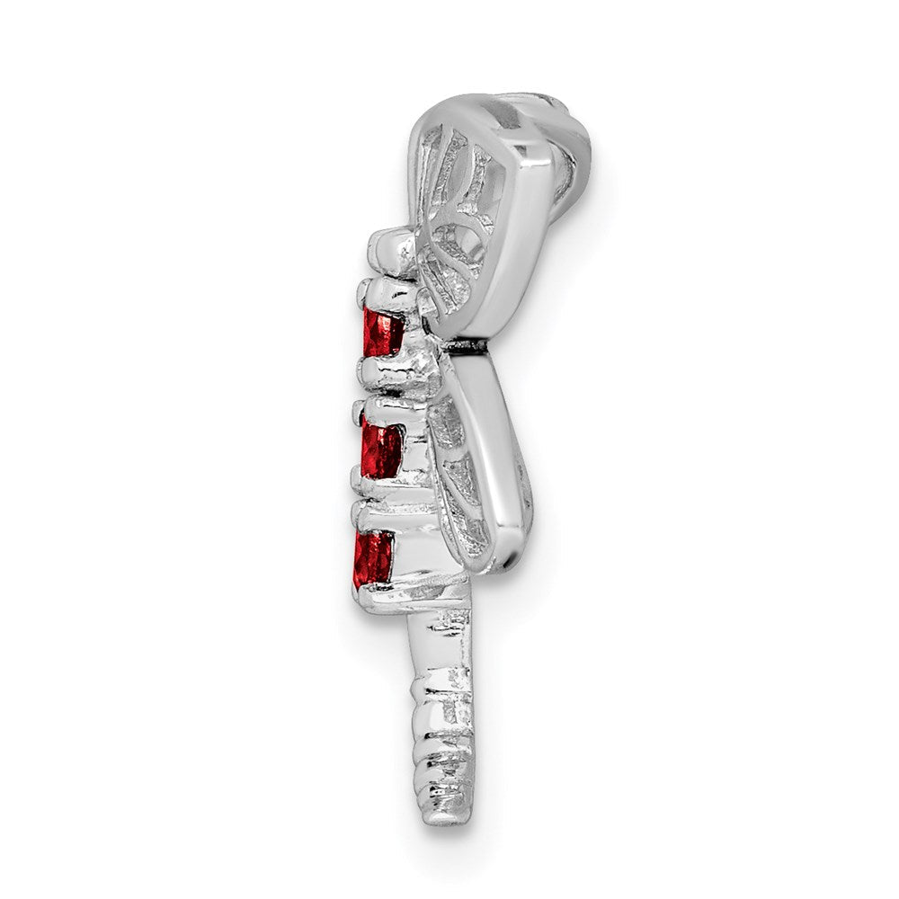 Sterlingsilber Rhodium Granat Libelle Kette Anhänger