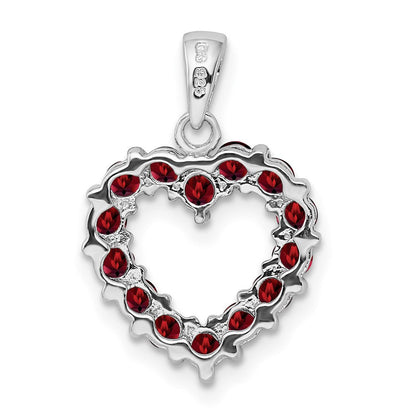 Sterlingsilber Rhodium Granat Anhänger