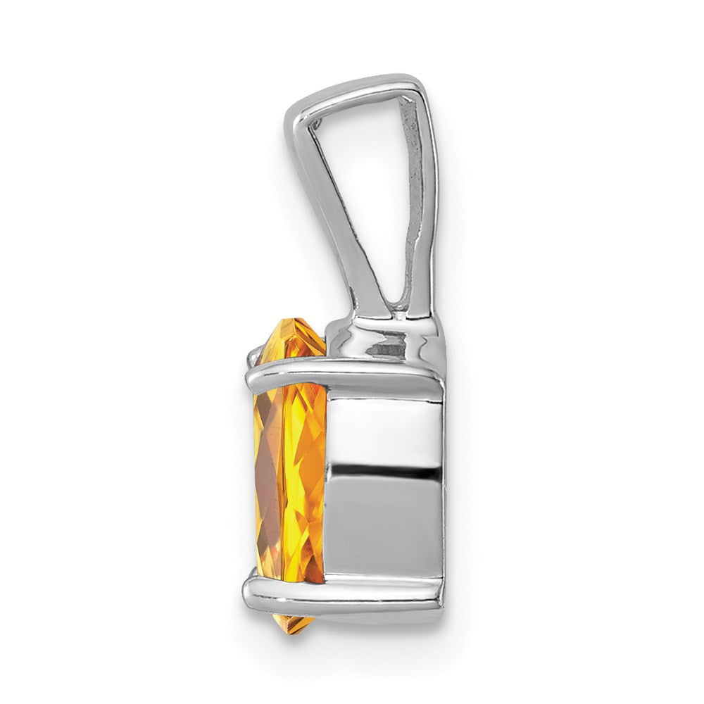 Sterlingsilber Rhodium Citrin Anhänger