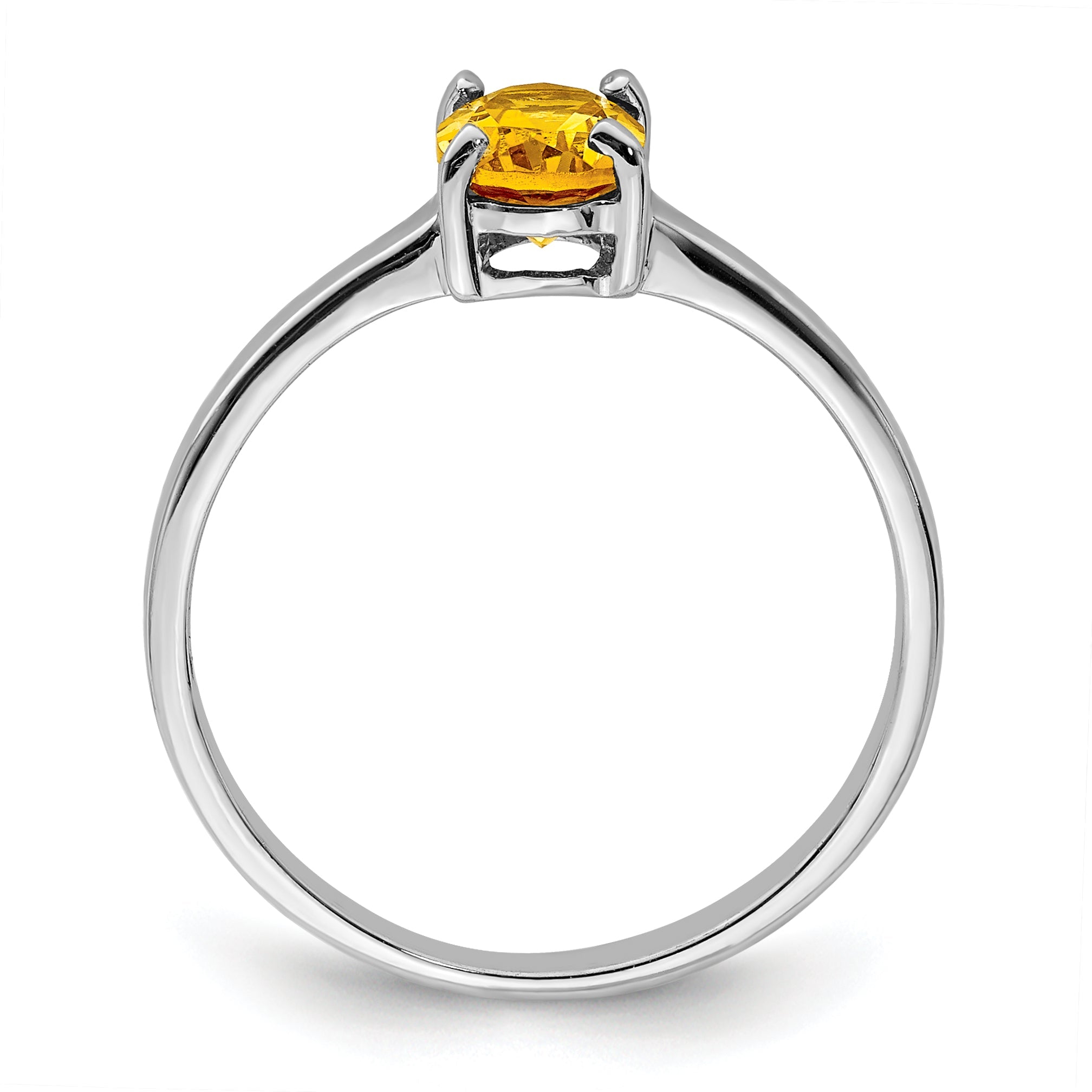 Sterlingsilber Rhodium Citrin Ring