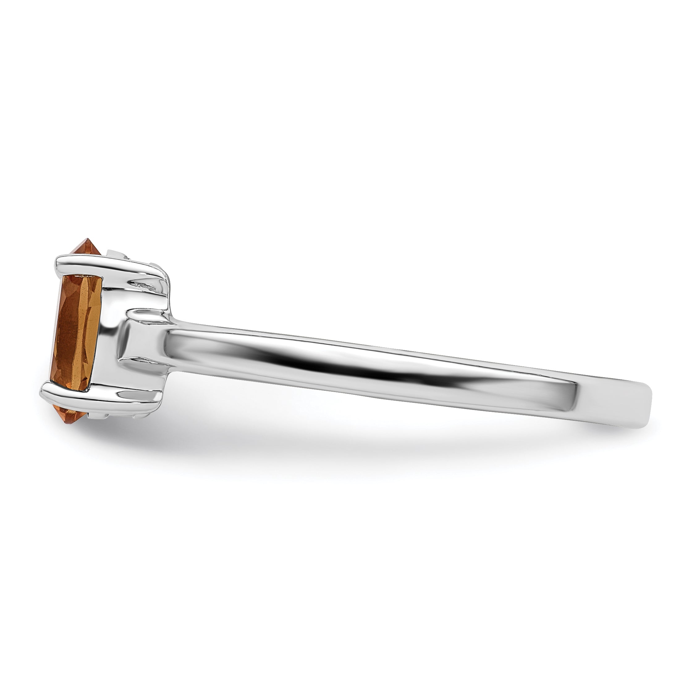 Sterlingsilber Rhodium Citrin Ring
