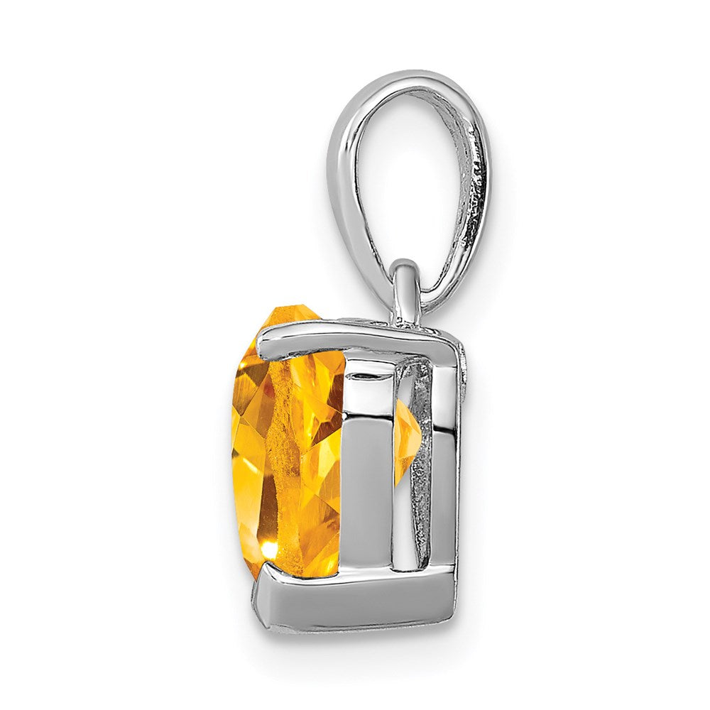 Sterlingsilber Rhodium Citrin Anhänger