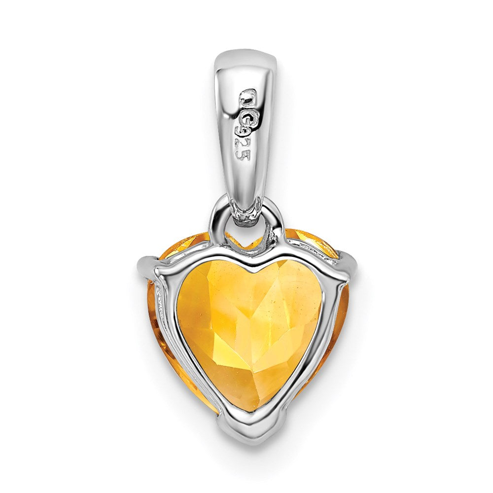 Sterlingsilber Rhodium Citrin Anhänger
