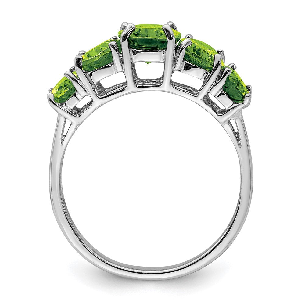 Sterlingsilber Rhodium Peridot Ring