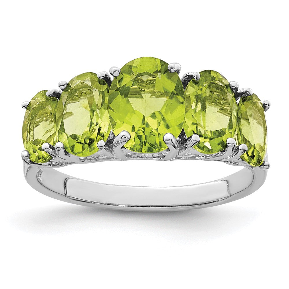 Sterlingsilber Rhodium Peridot Ring