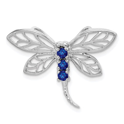 Sterlingsilber Rhodium Saphir Libelle Anhänger