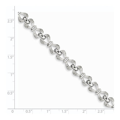 7 Zoll Sterlingsilber Rhodiniert Diamant. Armband