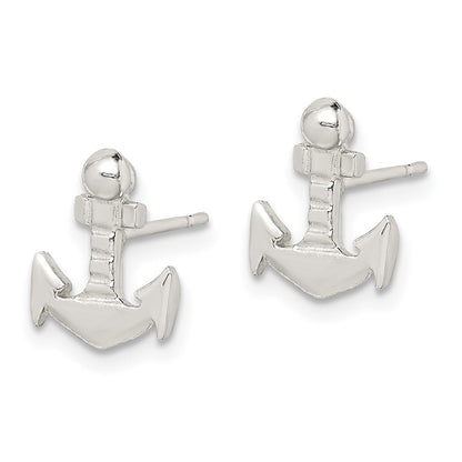 Sterlingsilber Anker Mini Ohrstecker