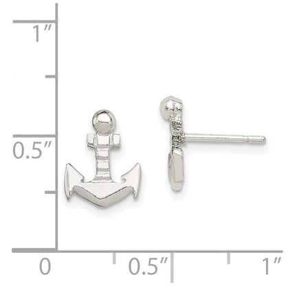 Sterlingsilber Anker Mini Ohrstecker
