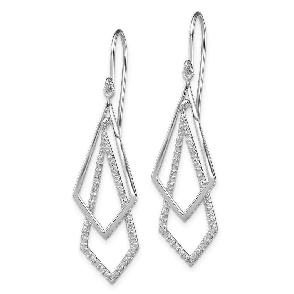 Sterlingsilber Rhodiniert Diamant Ohrhänger