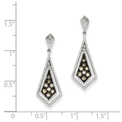 Sterlingsilber Champagne Diamant Geometric Ohrstecker