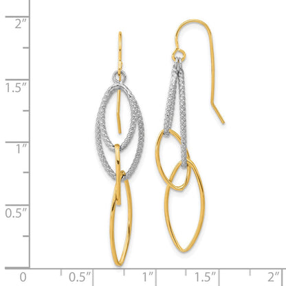 Sterlingsilber mit 14K Gelbgold Geometric Ohrhänger