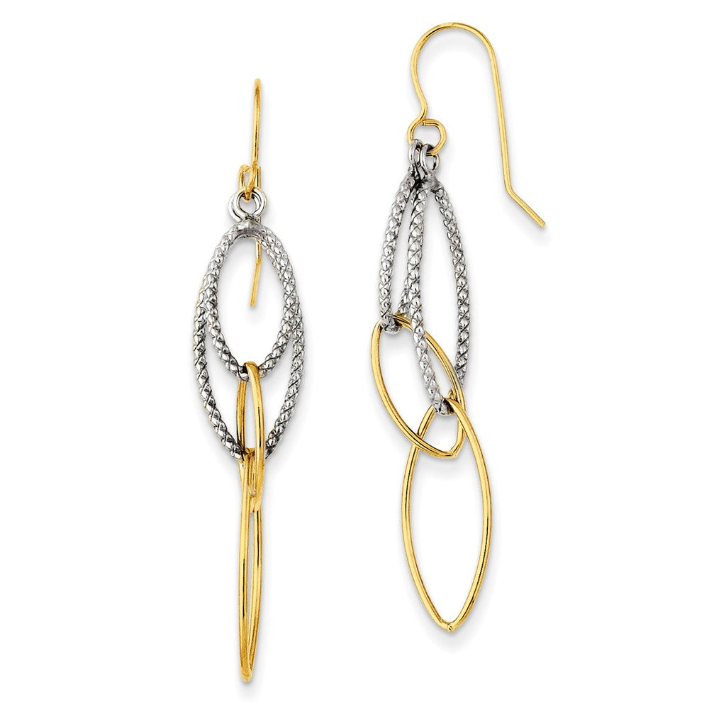 Sterlingsilber mit 14K Gelbgold Geometric Ohrhänger