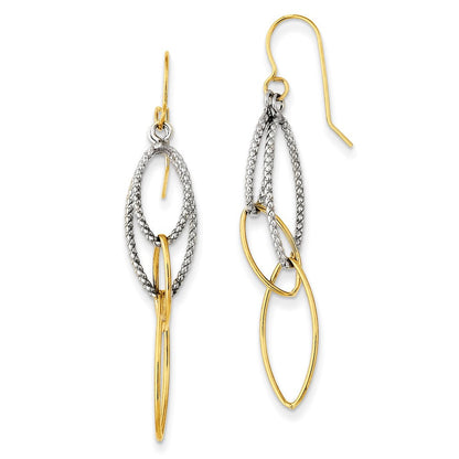 Sterlingsilber mit 14K Gelbgold Geometric Ohrhänger