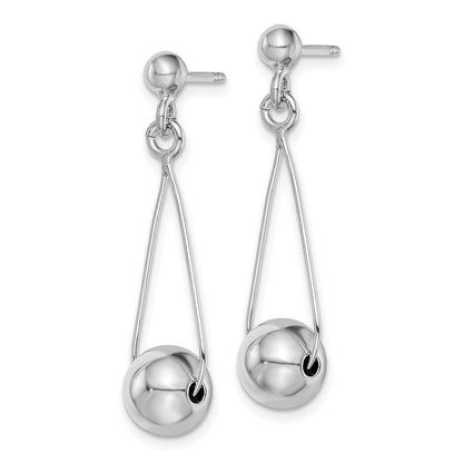 Sterlingsilber Rhodiniert Stecker Ohrhänger