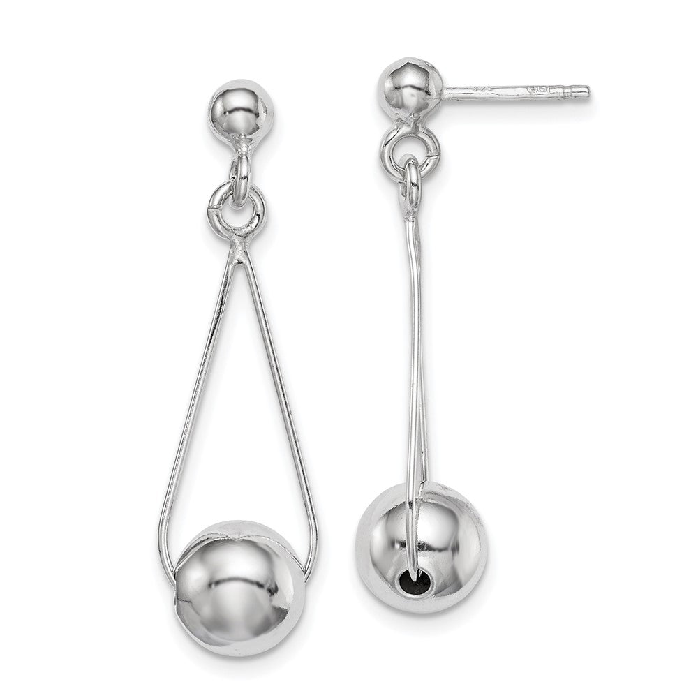 Sterlingsilber Rhodiniert Stecker Ohrhänger
