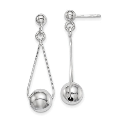 Sterlingsilber Rhodiniert Stecker Ohrhänger