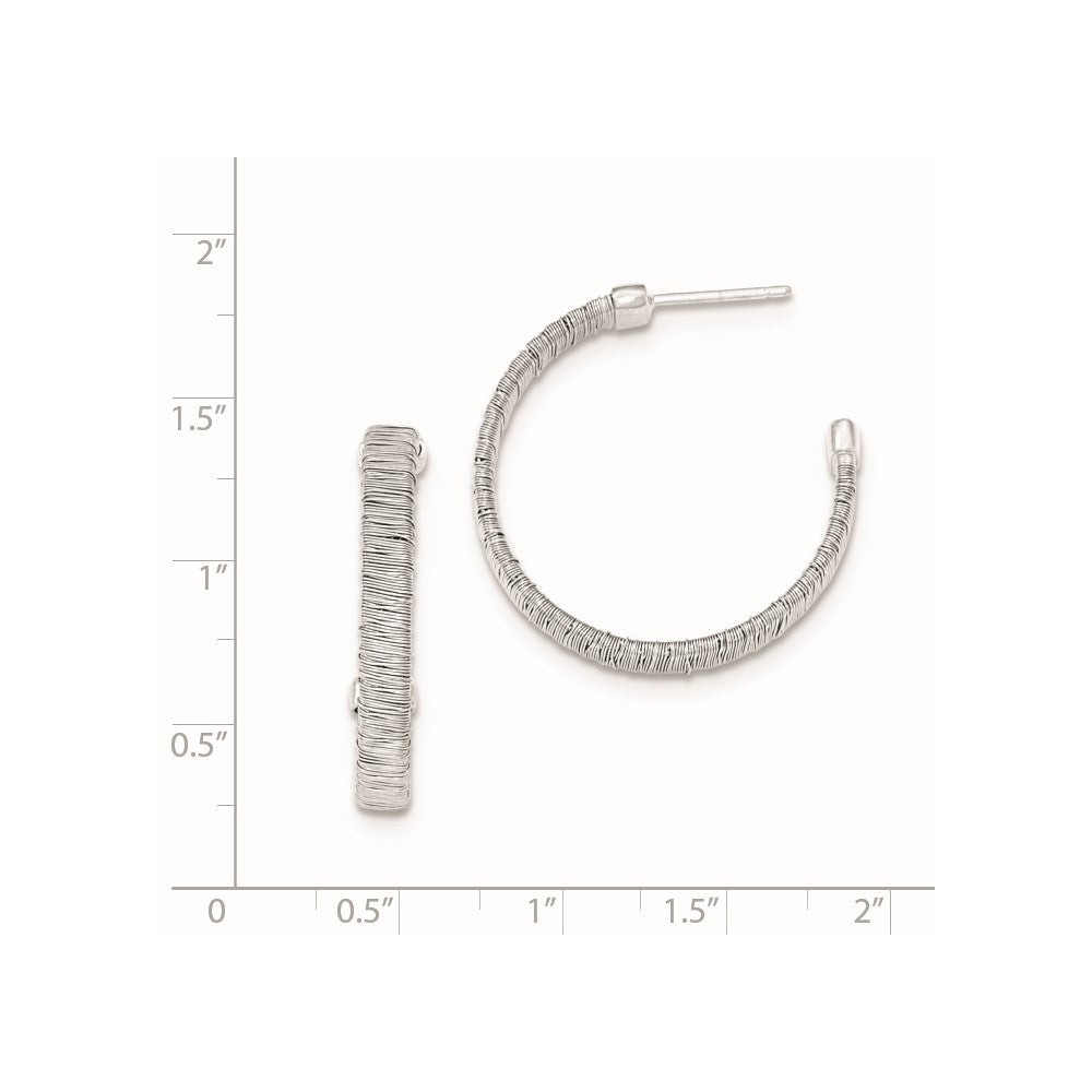 Sterlingsilber Wickel Draht Creole Ohrstecker