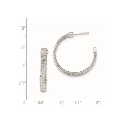 Sterlingsilber Wickel Draht Creole Ohrstecker