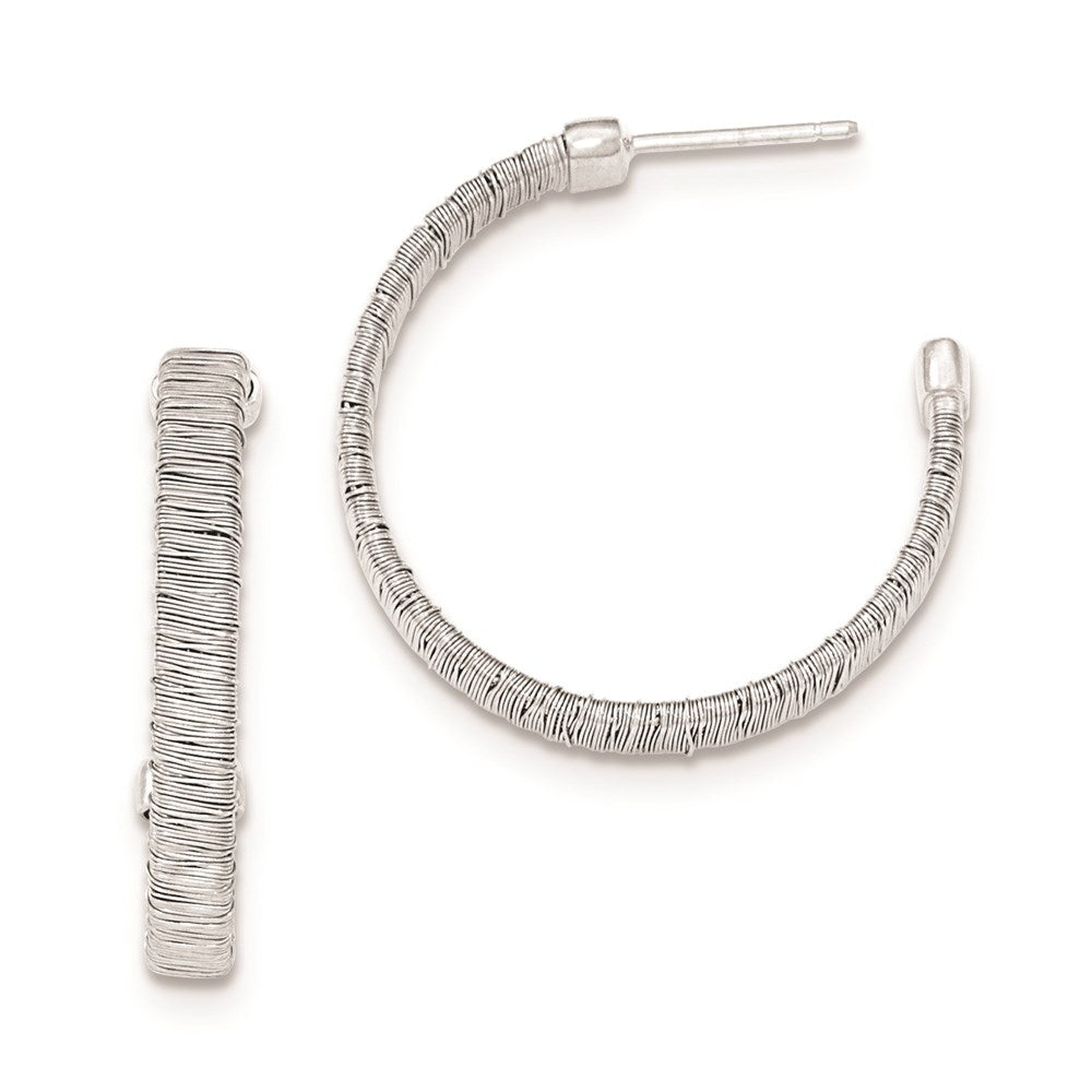 Sterlingsilber Wickel Draht Creole Ohrstecker