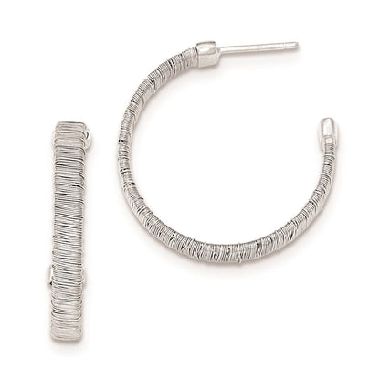 Sterlingsilber Wickel Draht Creole Ohrstecker