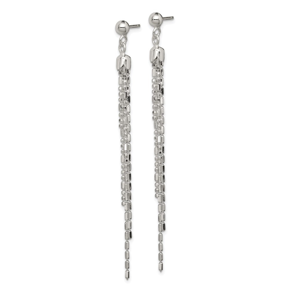 Sterlingsilber Rhodiniert Fantasie Multi-strand Stecker Ohrhänger